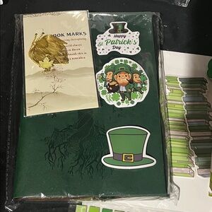 Green St. Patrick's Day Bookish Supplies Set